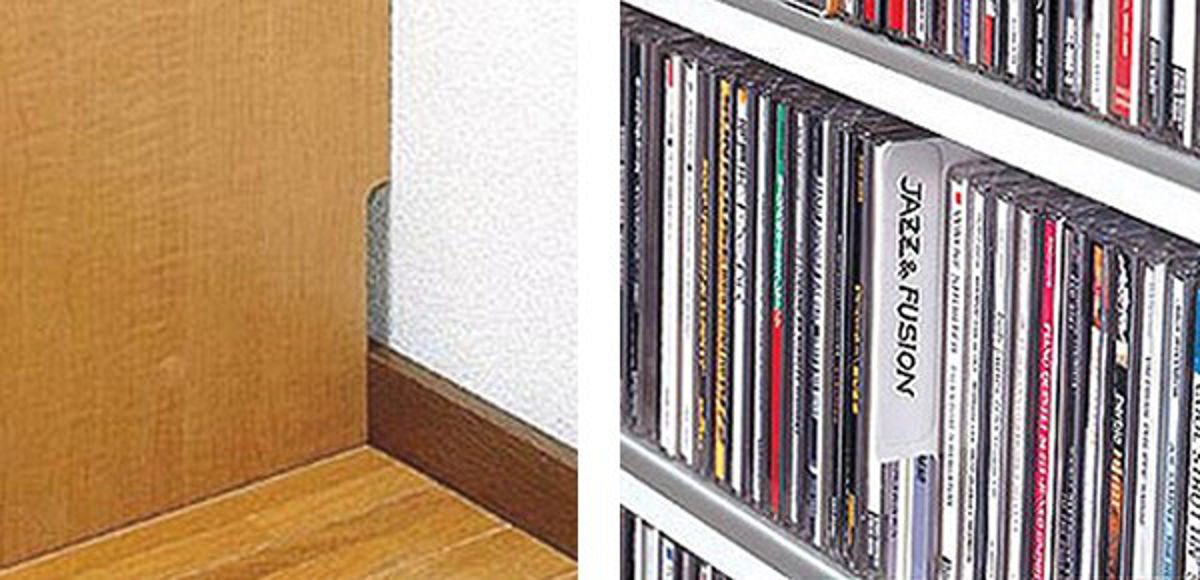 CDラック 幅89cm 9段 2列収納 奥深タイプ