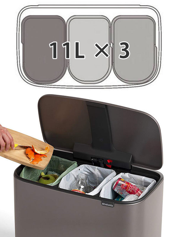 brabantia ゴミ箱 Boペダルビン 3×11L