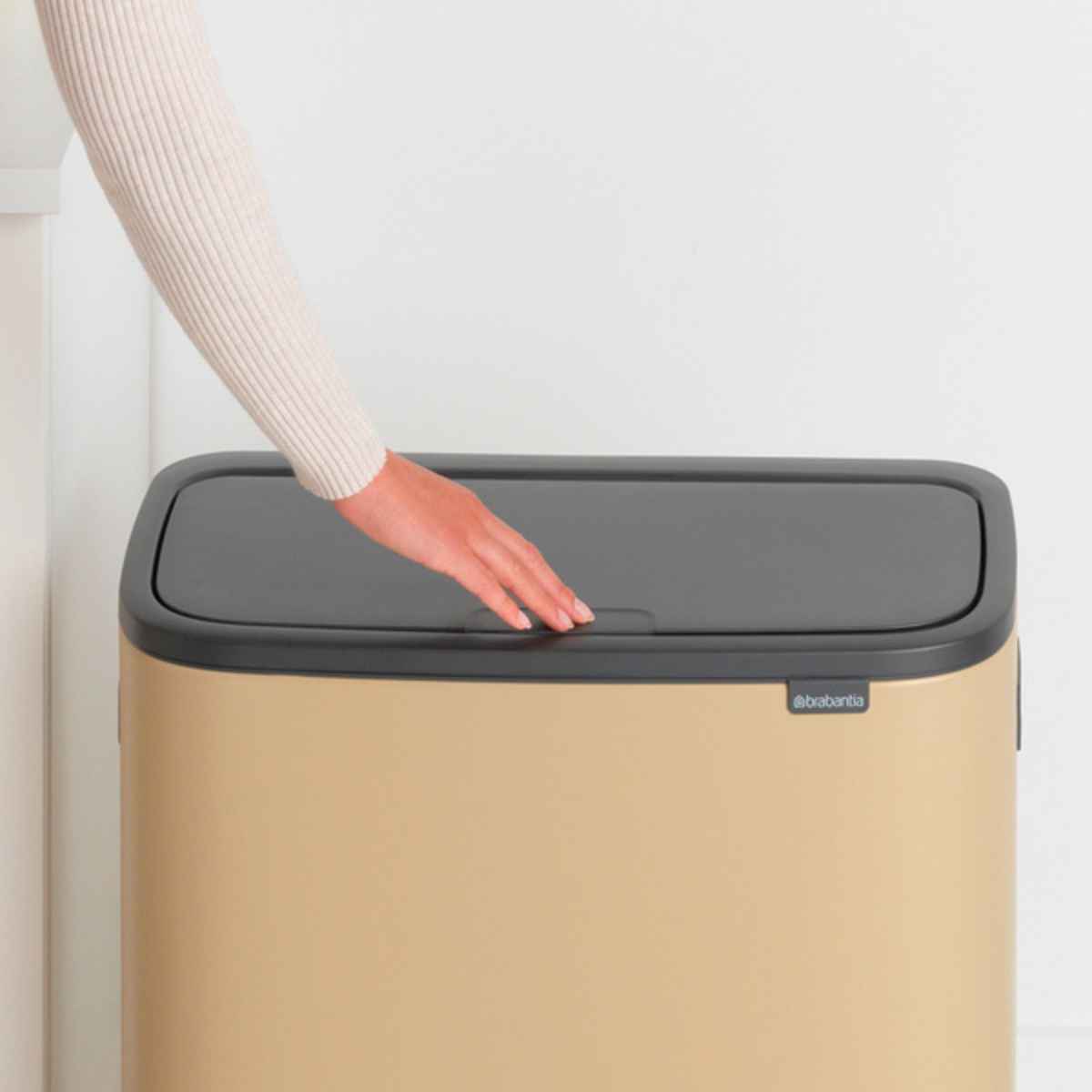 brabantia ブラバンシア ゴミ箱 BO タッチビン 2X30L ふた付き ミネラルコンクリートグレー