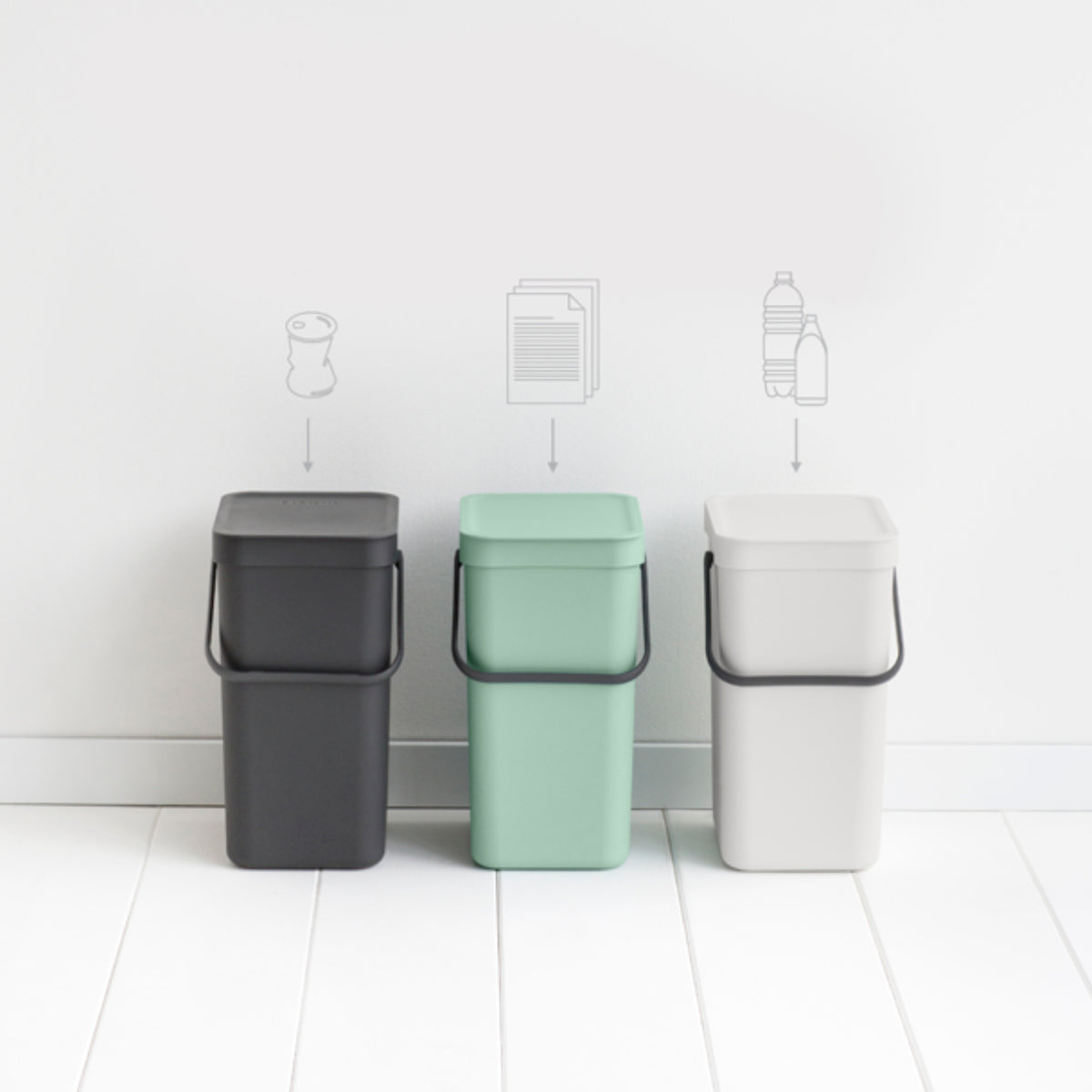 brabantia ゴミ箱 12L ソート&ゴー ウェイストビン ふた付き