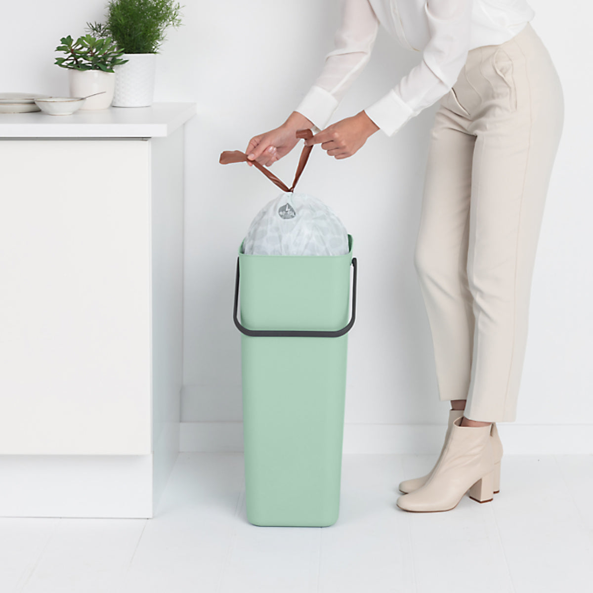 brabantia ゴミ箱 40L ソート&ゴー ふた付き