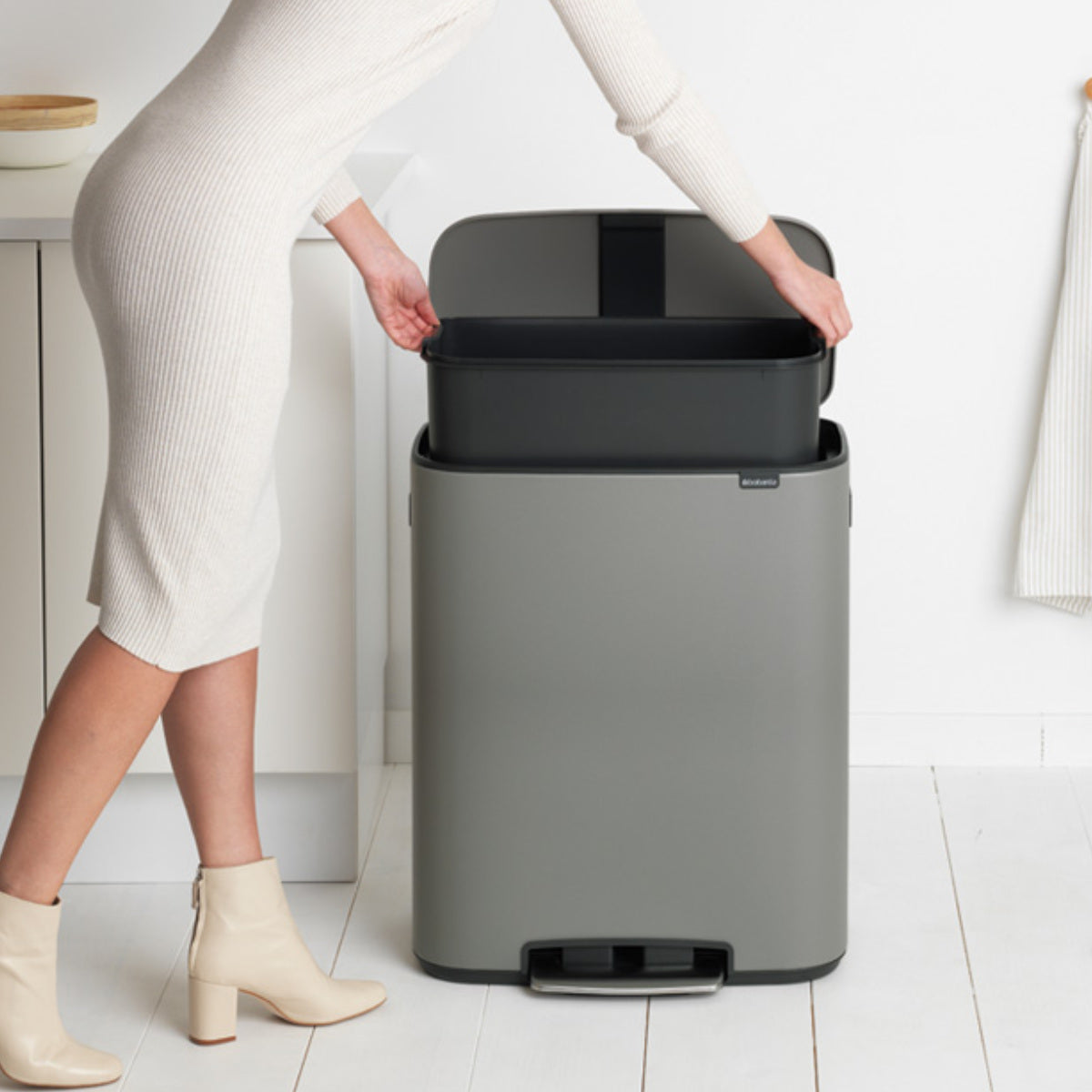 brabantia ゴミ箱 60L Bo Pedal Bin グレー ブラバンシア