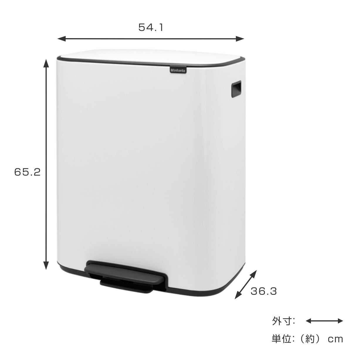 brabantia ゴミ箱 2X30L Bo Pedal Bin