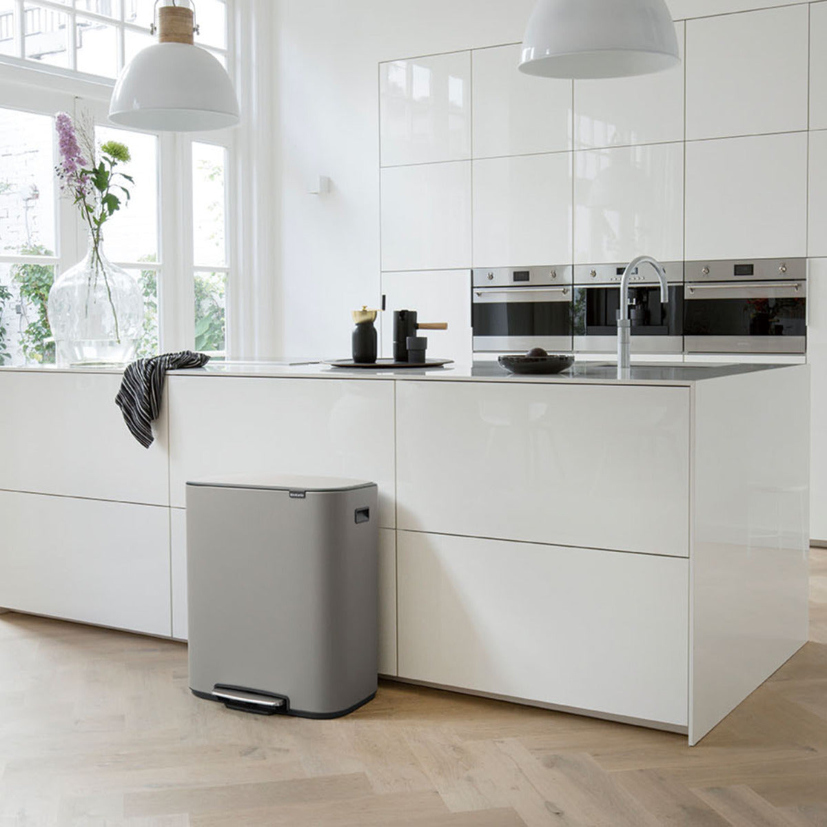 brabantia ゴミ箱 2X30L Bo Pedal Bin ステンレス グレー