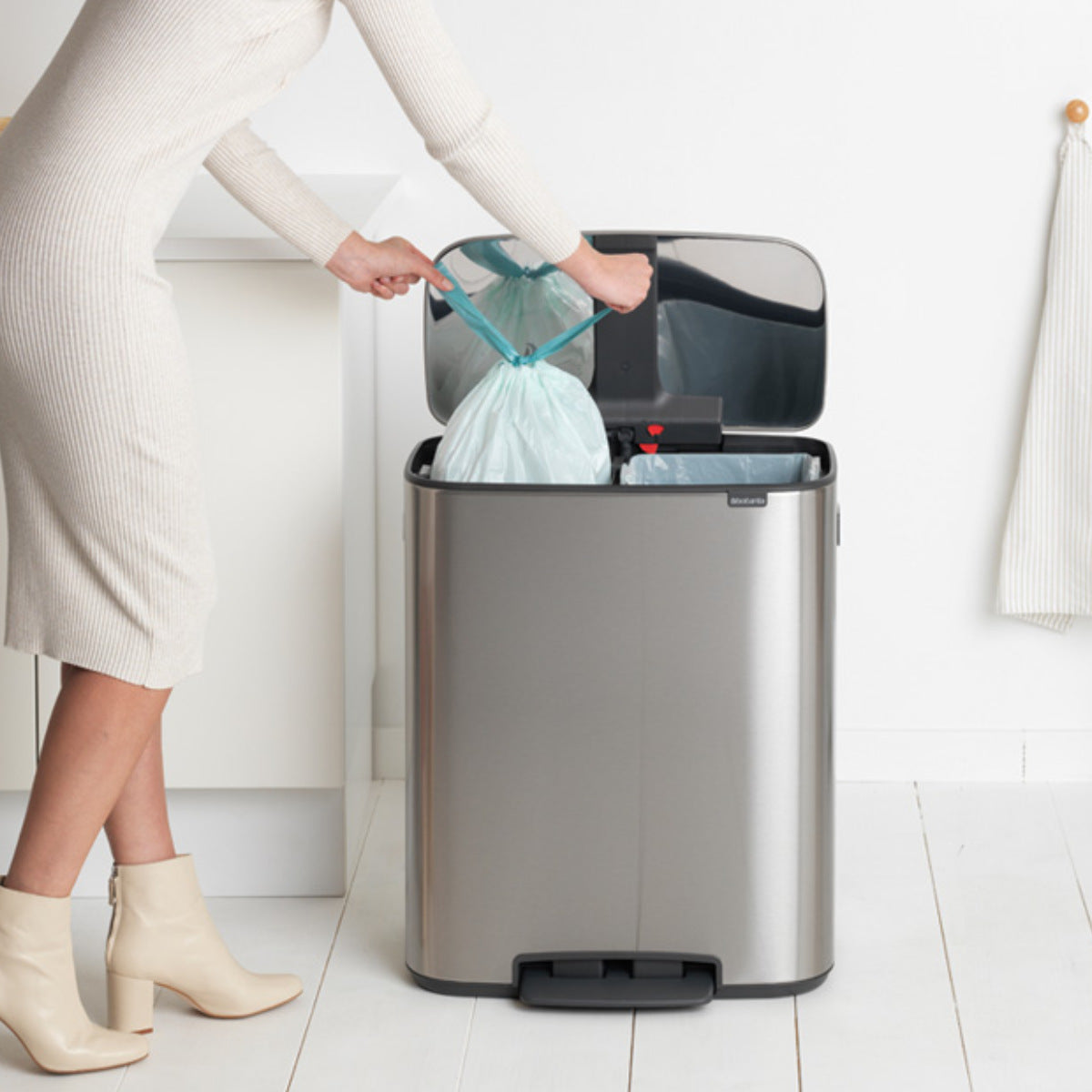 brabantia ゴミ箱 2X30L Bo Pedal Bin ステンレス グレー