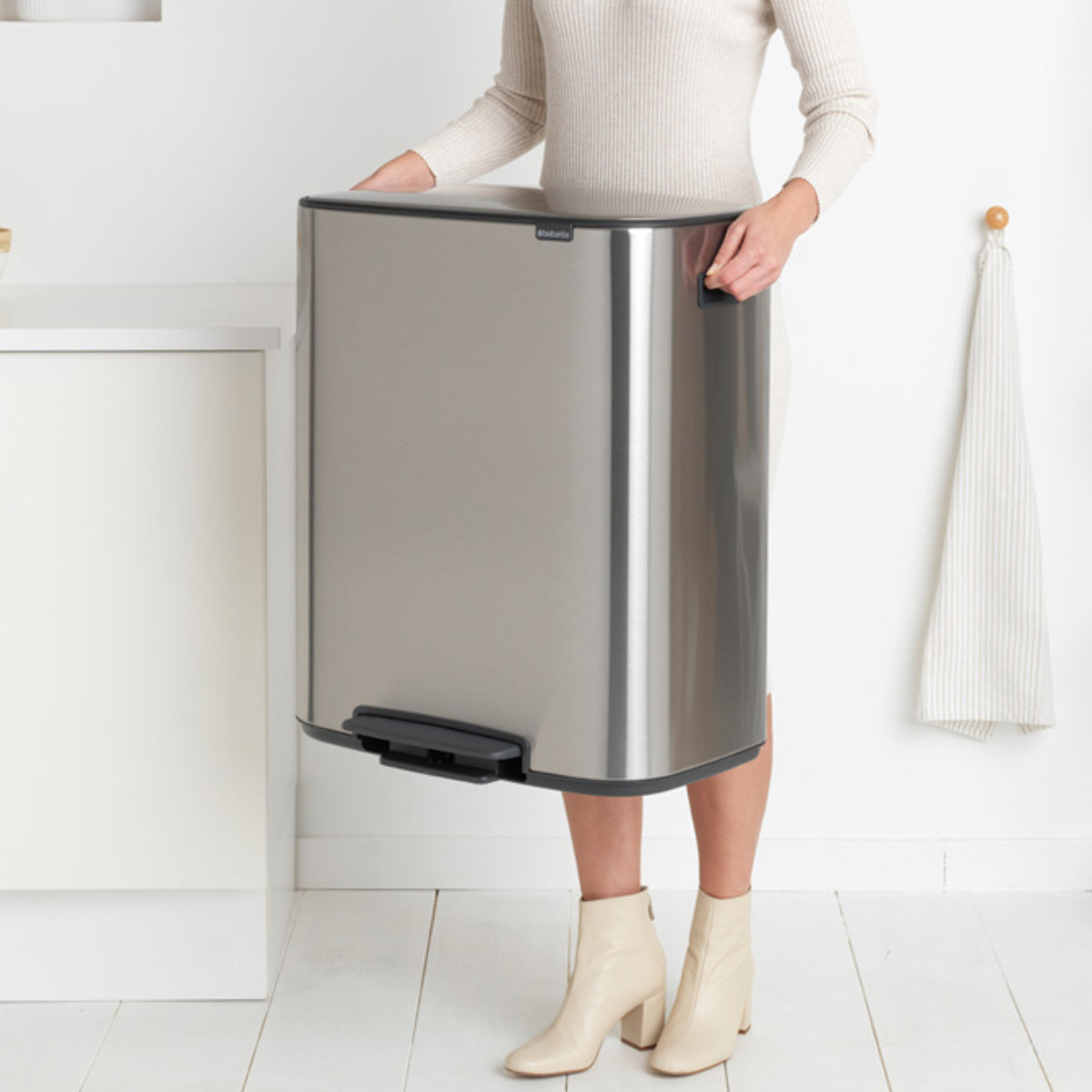 brabantia ゴミ箱 2X30L Bo Pedal Bin ステンレス グレー