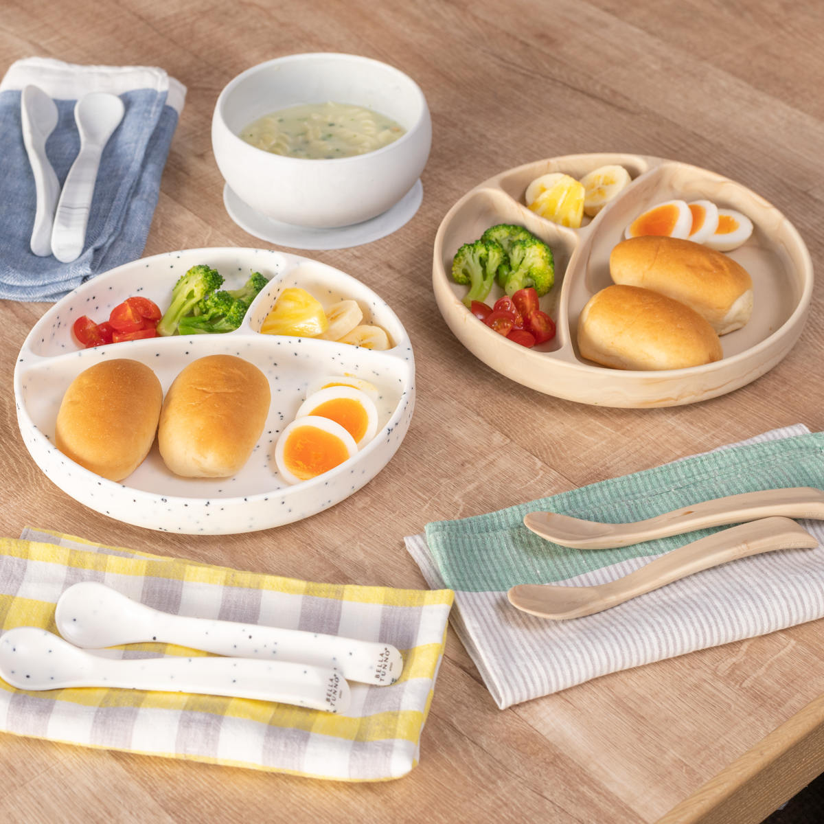 BELLA TUNNO ベビー食器 ひっくり返らない ランチプレート