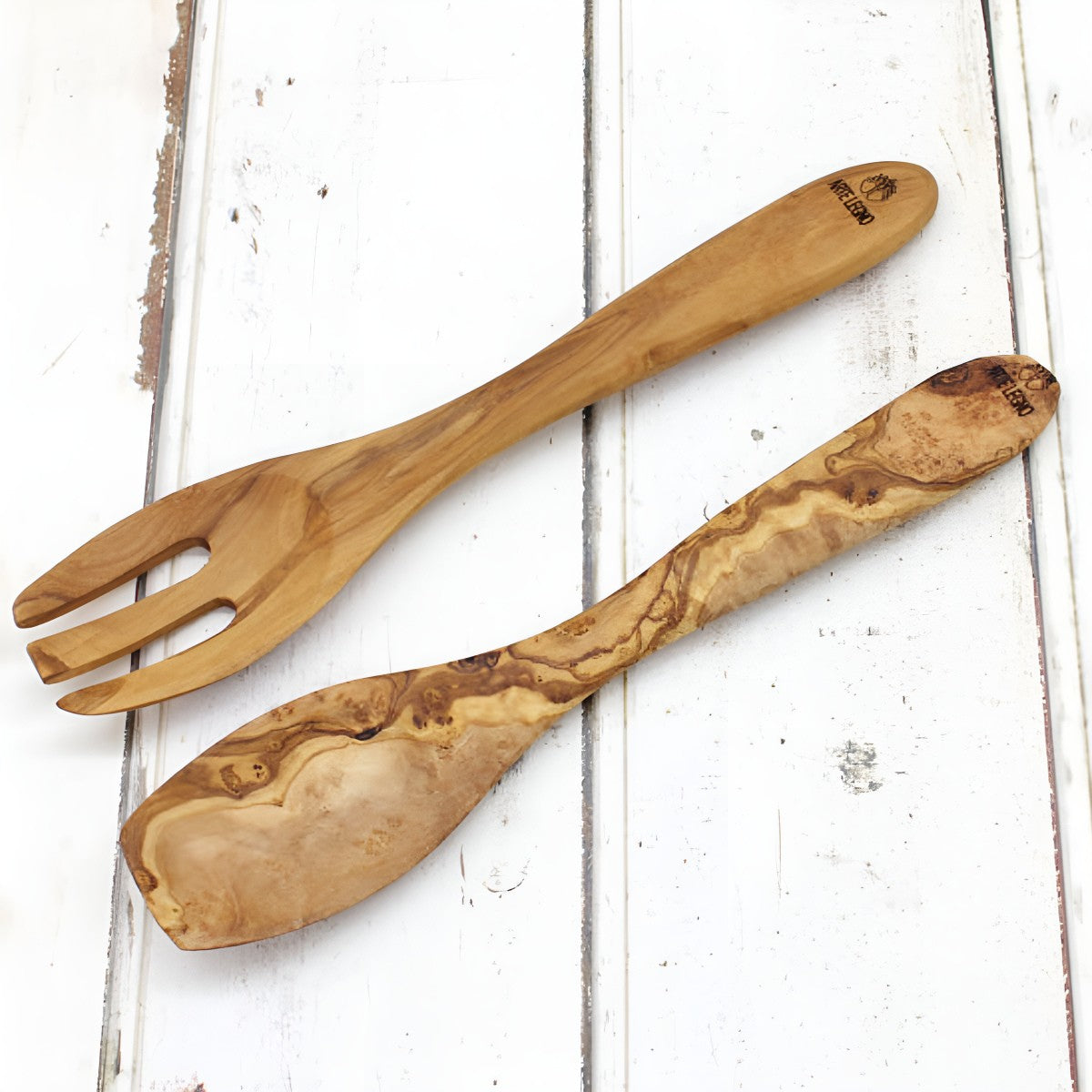 Arte Legno サラダサーバー 28cm オリーブウッド 天然木