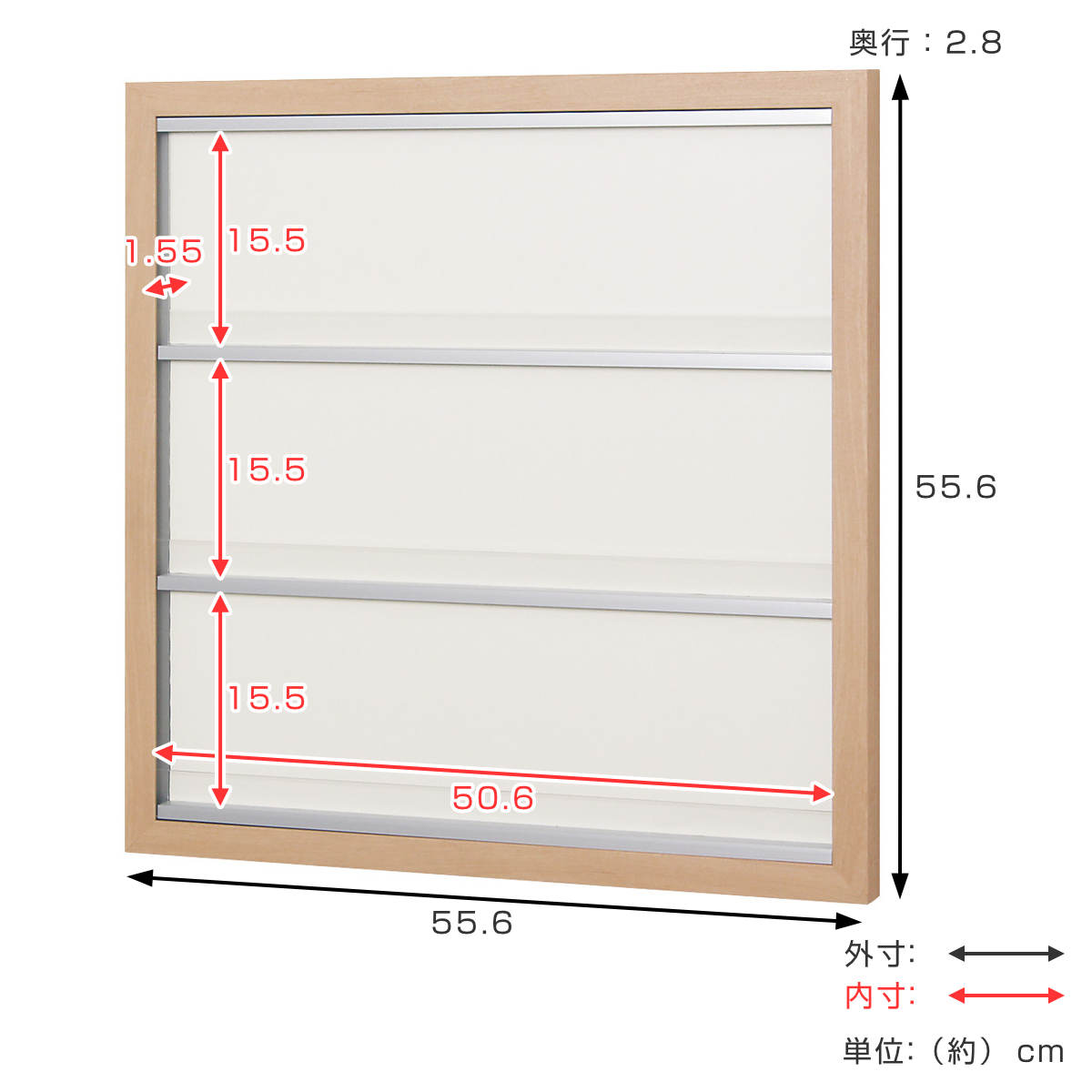 CDラック 55.6×55.6cm 壁掛け CD 9枚 収納 ディスプレイ L412
