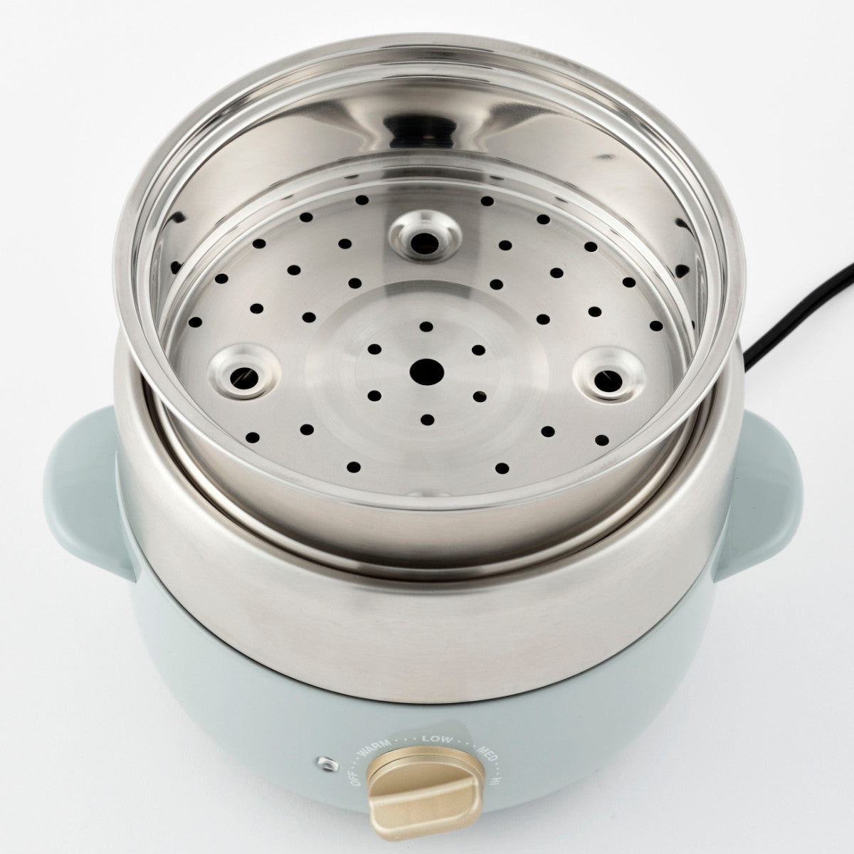 BRUNO コンパクトマルチグリルポット ステンレス蒸し器付き グリルプレート付き