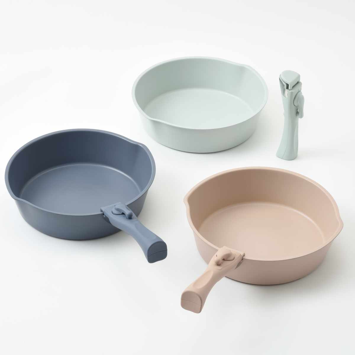BRUNO フライパン 2点セット 26cm IH対応 着脱ハンドル式 取っ手付き セラミックコート