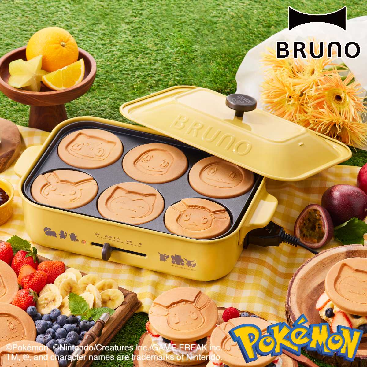 BRUNO コンパクトホットプレート POKEMON たこ焼きプレート付き 蓋付き