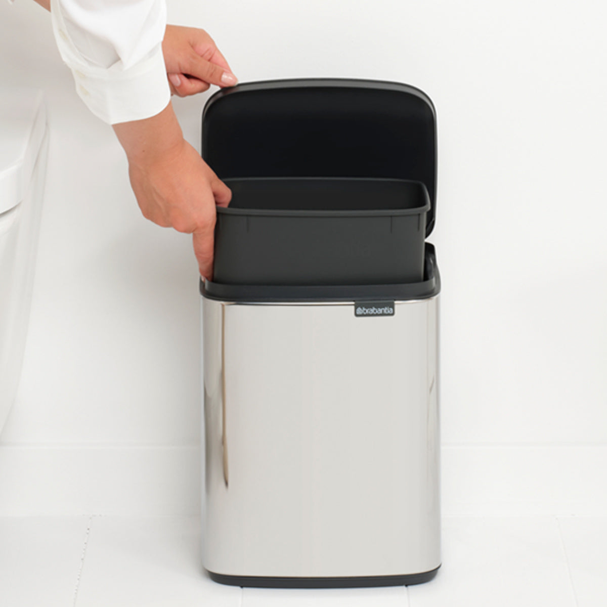 brabantia ゴミ箱 7L オープン式 Bo Waste Bin ブリリアントスチール