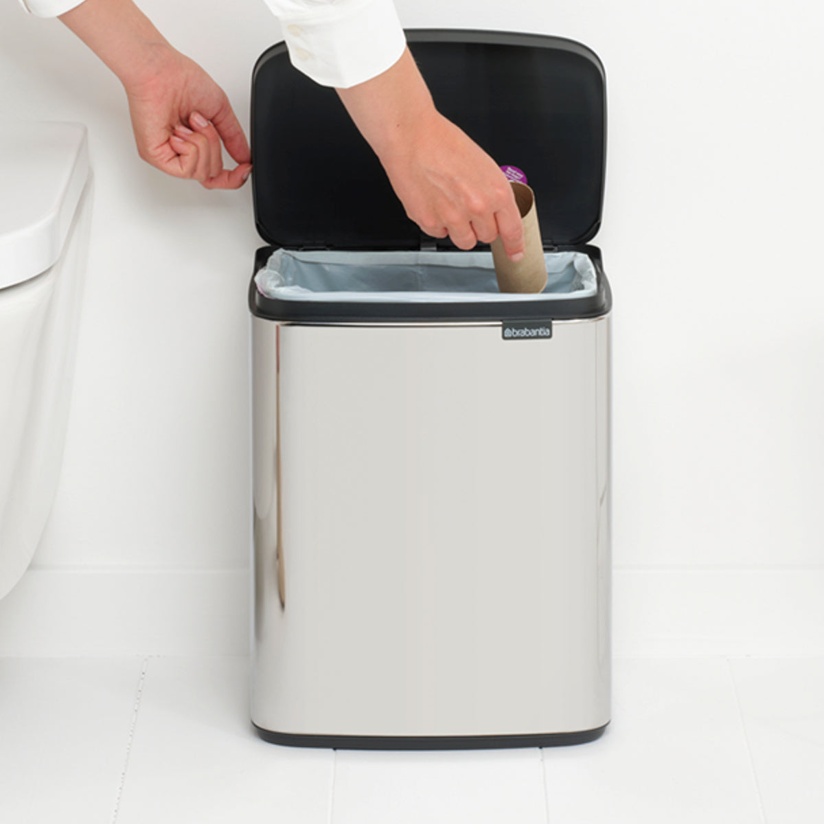brabantia ゴミ箱 12L オープン式 Bo Waste Bin ブリリアントスチール