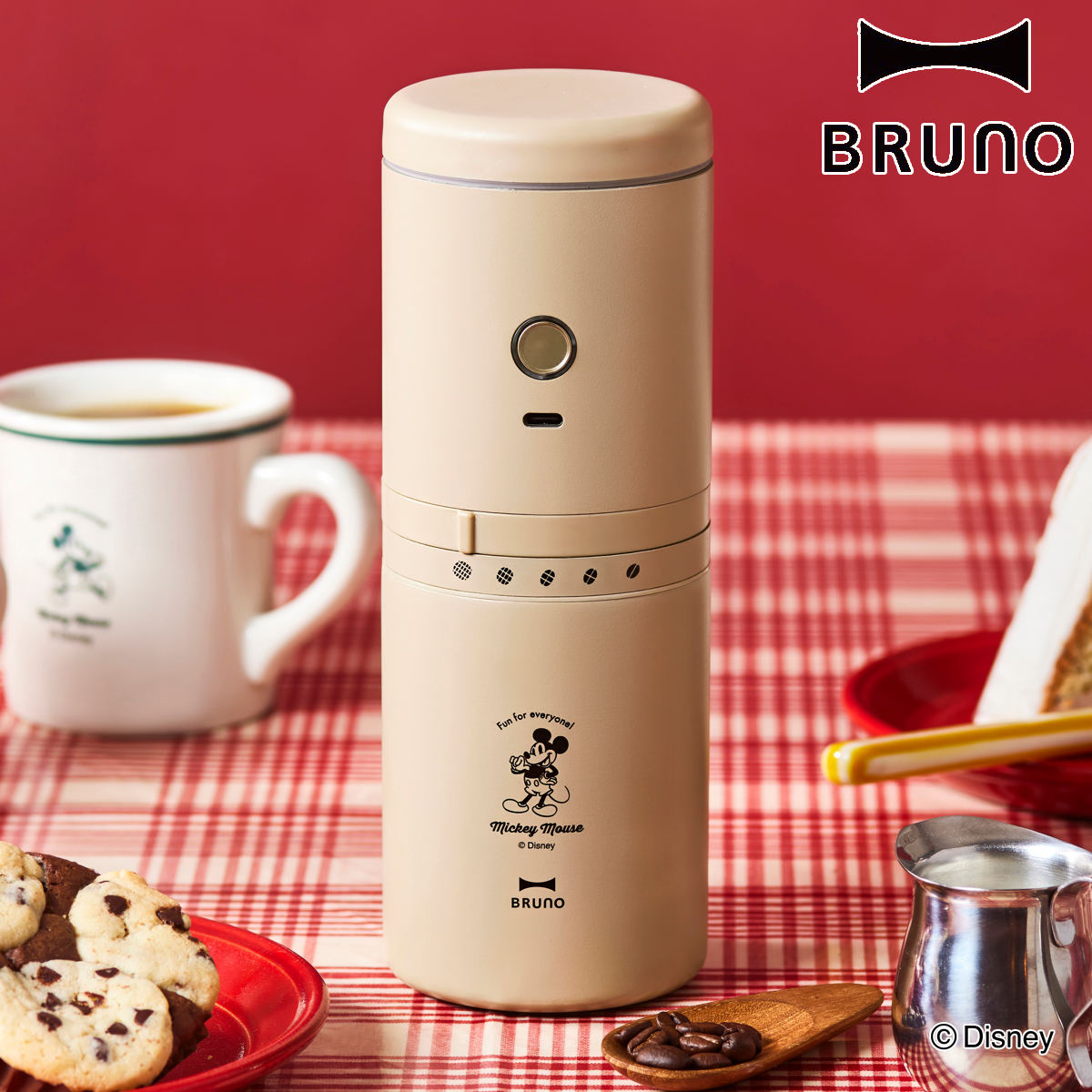 BRUNO コーヒーメーカー DISNEY 真空二重構造 パーソナル電動ミルコーヒーメーカー