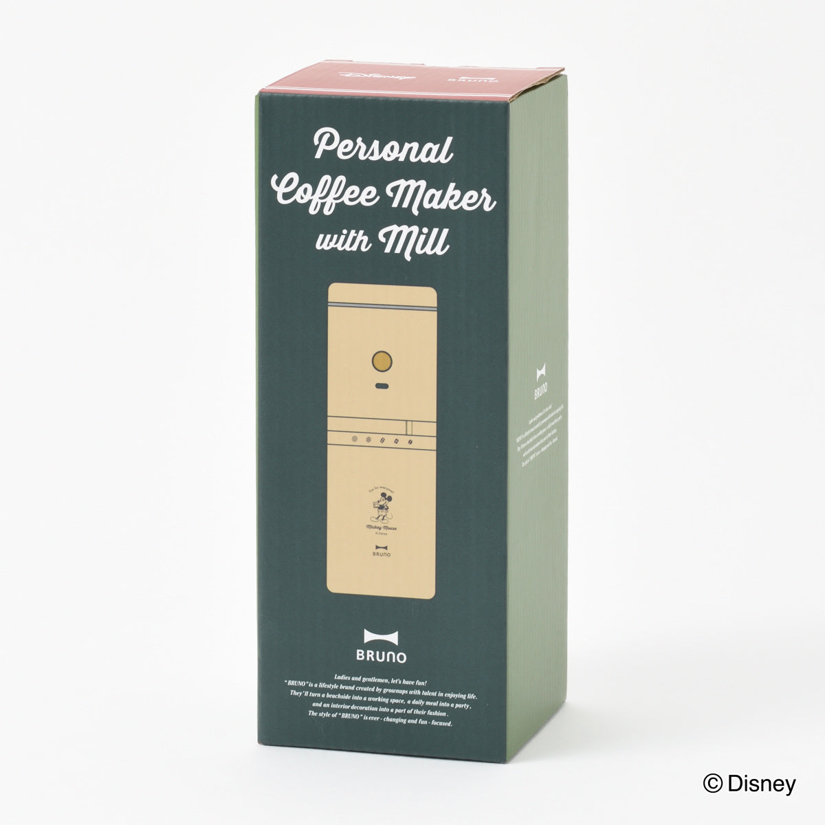 BRUNO コーヒーメーカー DISNEY 真空二重構造 パーソナル電動ミルコーヒーメーカー
