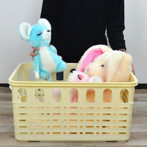 2段バスケット 幅45×奥行58×高さ72cm キャスター付き 収納バスケット