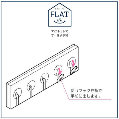 5連フック キッチン収納 キッチン用フック マグネット 磁石