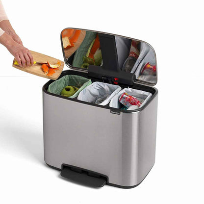 brabantia ゴミ箱 Boペダルビン FFPマット 3×11L ダストボックス ブラバンシア