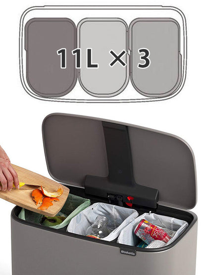brabantia ゴミ箱 Boペダルビン Luxury Collection 3×11L ダストボックス ブラバンシア