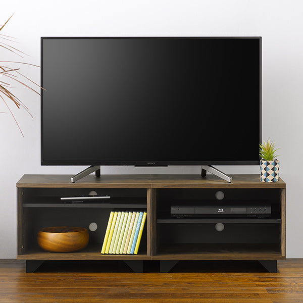 AVラック テレビボード オープンタイプ 分割式 インダストリアル調 幅115cm