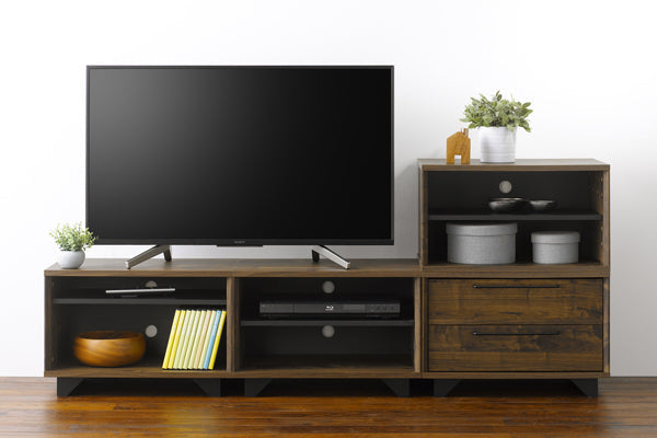 AVラック テレビボード オープンタイプ 分割式 インダストリアル調 幅115cm