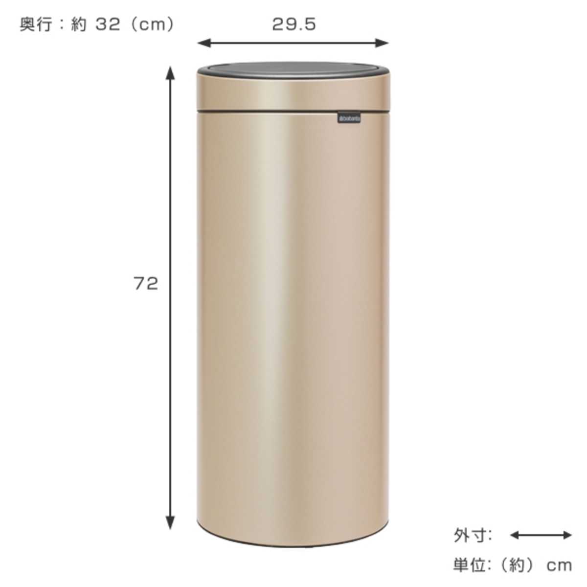 brabantia ゴミ箱 タッチビン 30L ダストボックス ブラバンシア