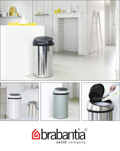 brabantia ゴミ箱 タッチビン 60L ブリリアントスチール ブラック ブラバンシア