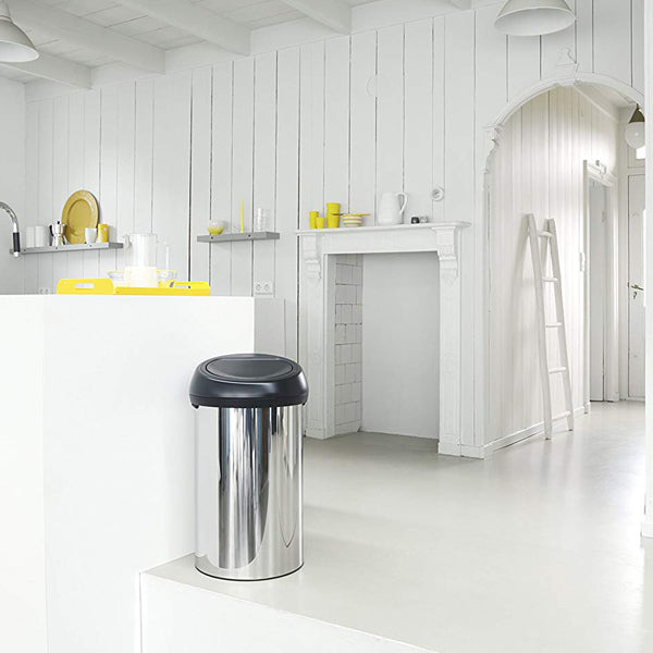 brabantia ゴミ箱 タッチビン 60L ブリリアントスチール ブラック ブラバンシア