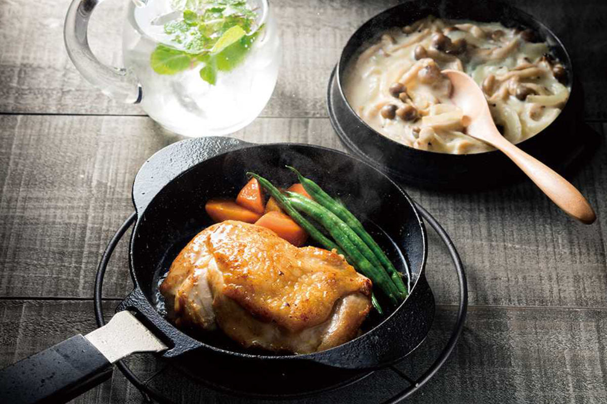 2WAYスキレット IH対応 着脱ハンドル付き 蓋付き
