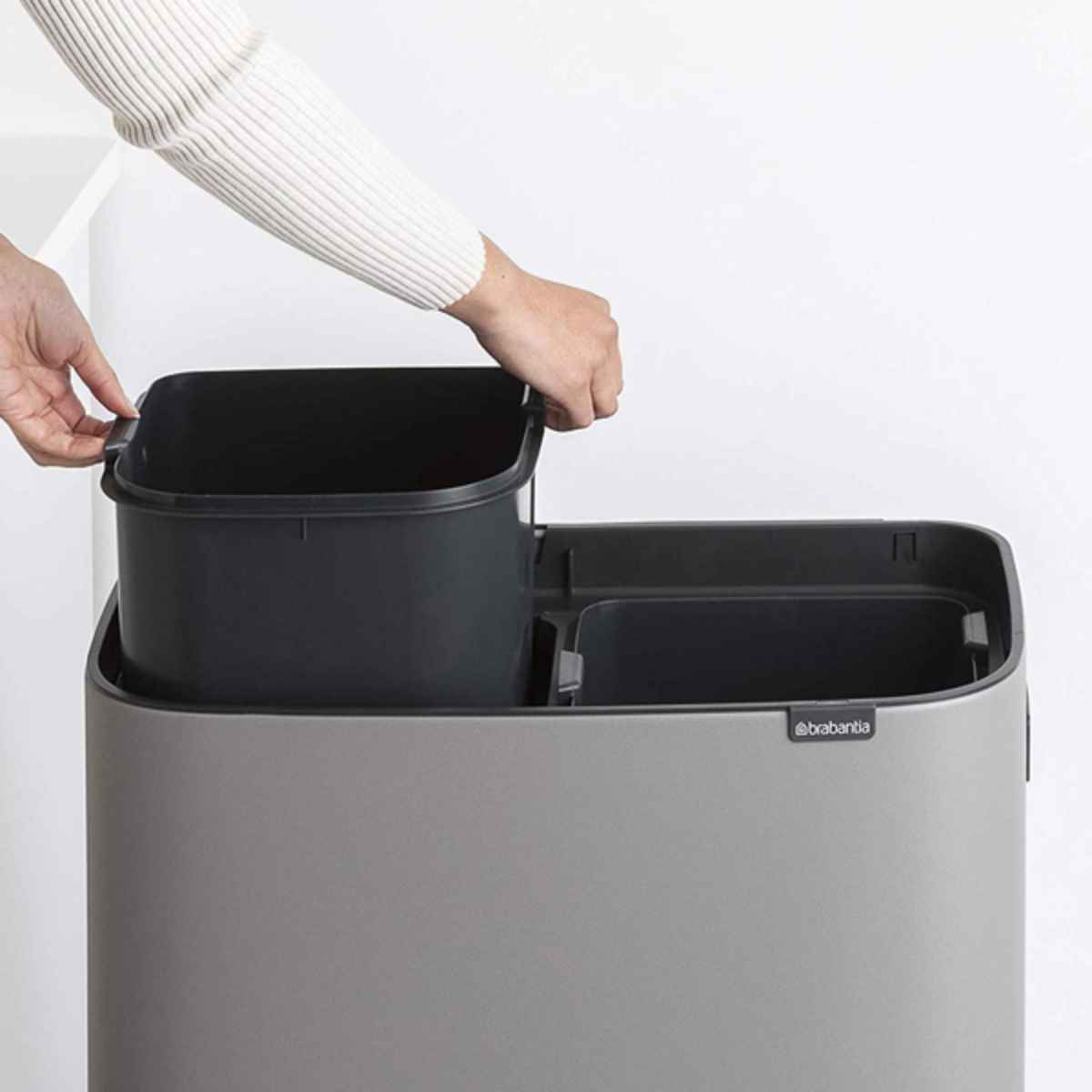 brabantia ブラバンシア ゴミ箱 BO タッチビン HI 2X30L ミネラルコンクリートグレー ふた付き