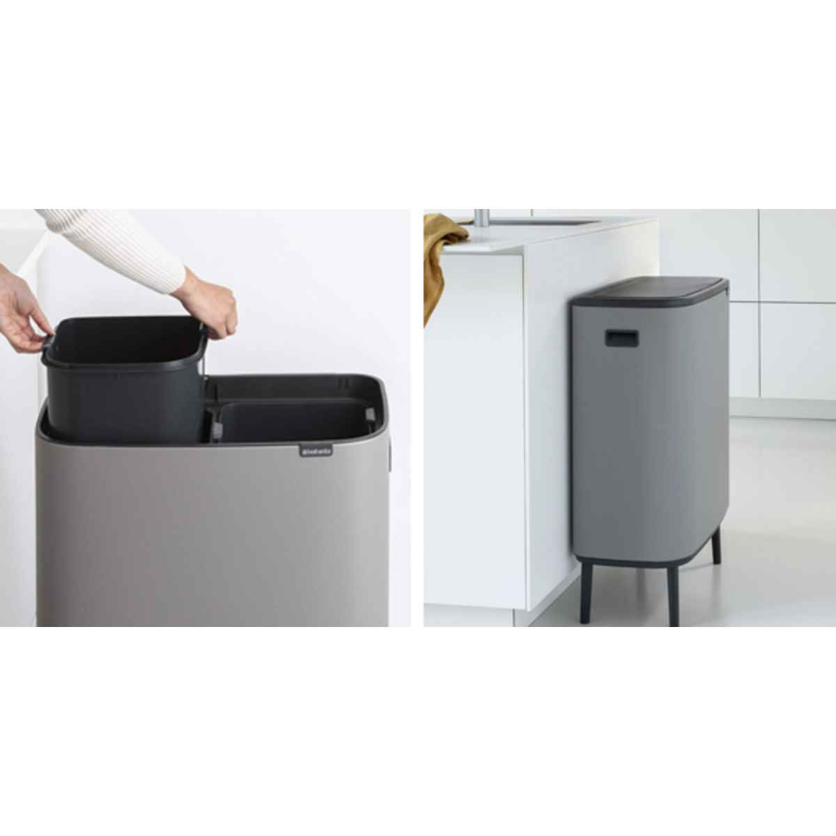 brabantia ブラバンシア ゴミ箱 BO タッチビン HI 2X30L ミネラルコンクリートグレー ふた付き