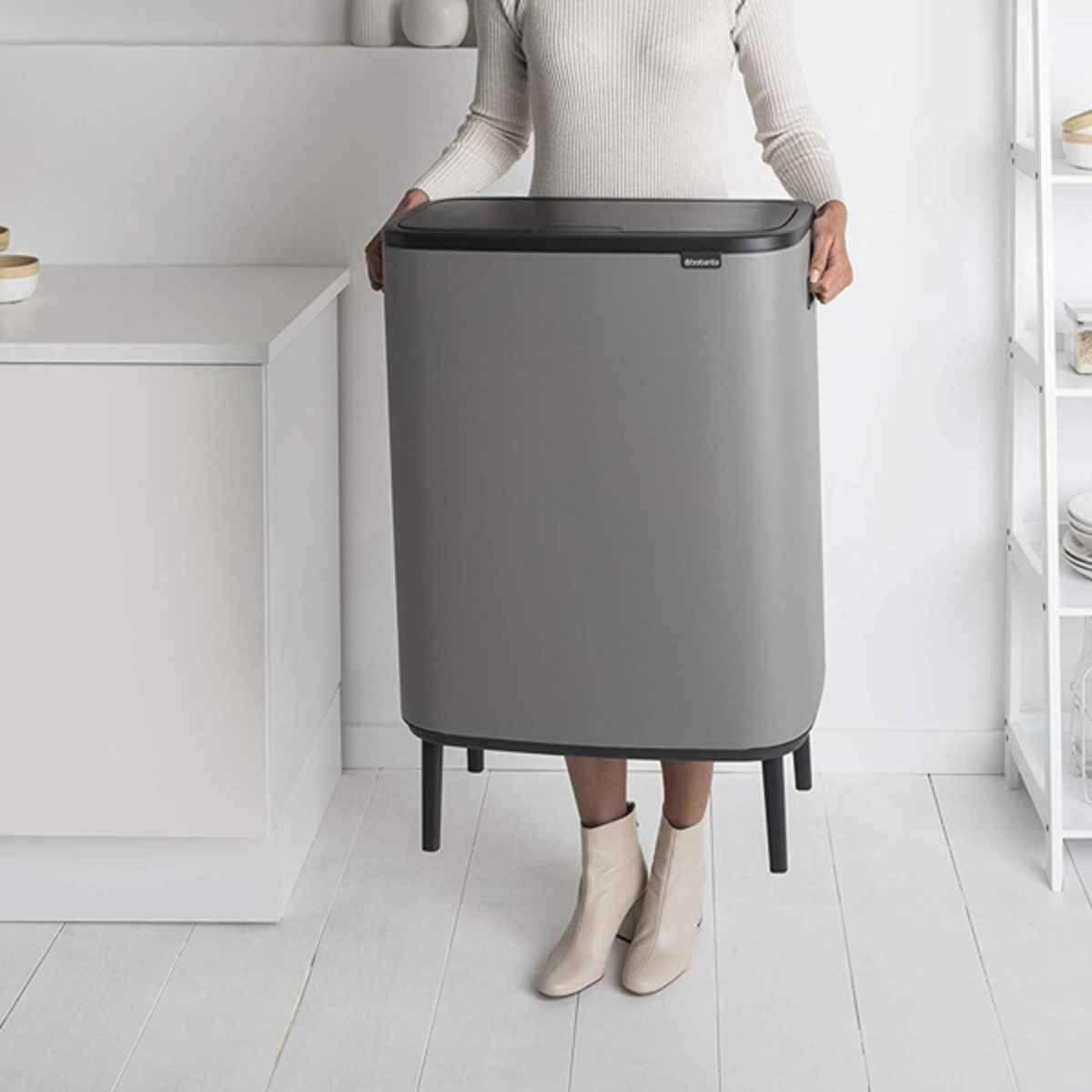 brabantia ブラバンシア ゴミ箱 BO タッチビン HI 2X30L ミネラルコンクリートグレー ふた付き