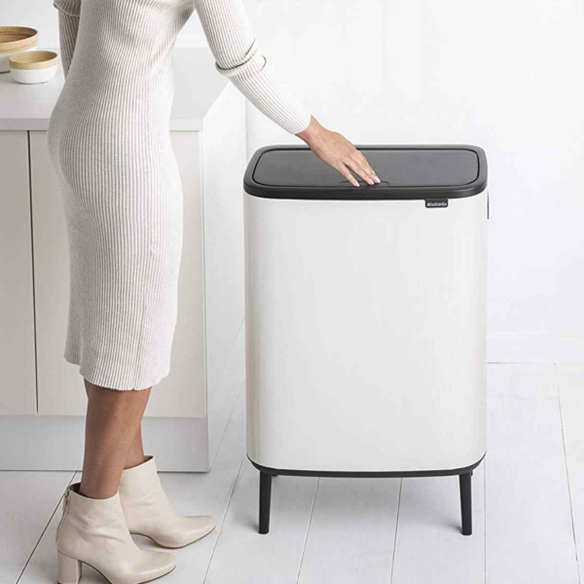 brabantia ブラバンシア ゴミ箱 BO タッチビン HI 60L ふた付き ホワイト