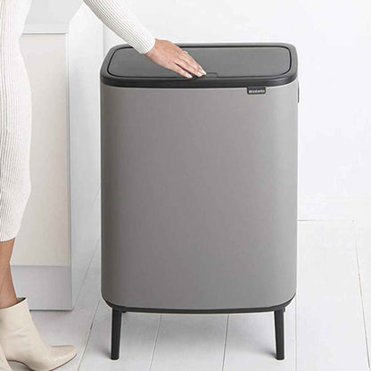 brabantia ブラバンシア ゴミ箱 BO タッチビン HI 60L ミネラルコンクリートグレー ふた付き