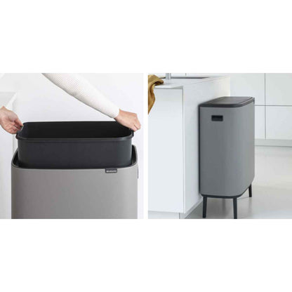 brabantia ブラバンシア ゴミ箱 BO タッチビン HI 60L ミネラルコンクリートグレー ふた付き