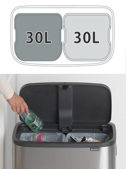 brabantia ブラバンシア ゴミ箱 BO タッチビン 2X30L FPPマット ふた付き