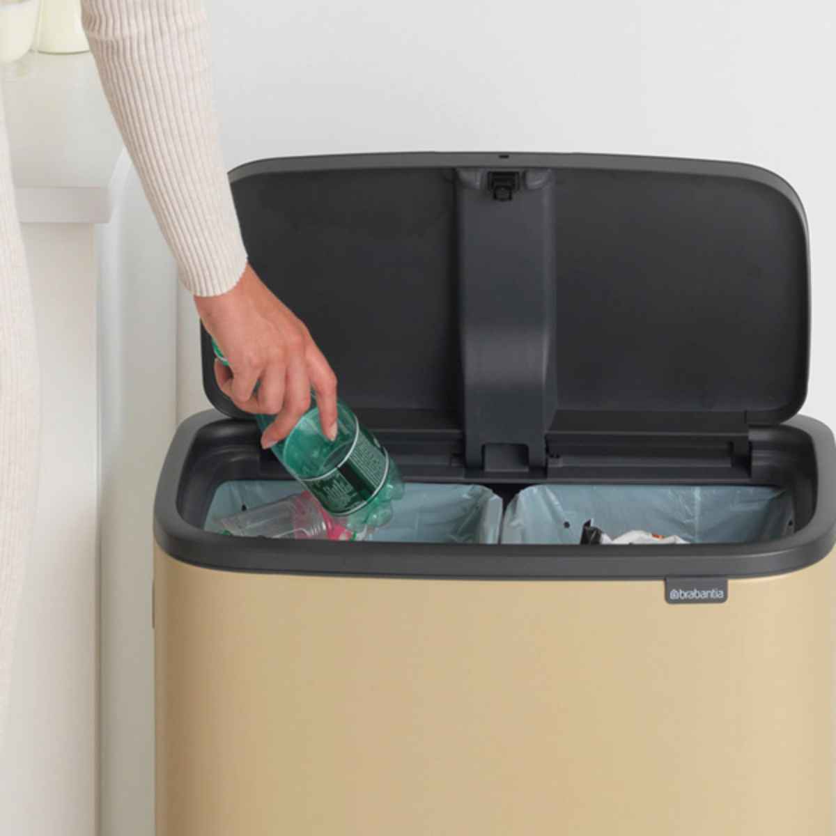 brabantia ブラバンシア ゴミ箱 BO タッチビン 2X30L ふた付き ミネラルコンクリートグレー