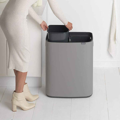 brabantia ブラバンシア ゴミ箱 BO タッチビン 2X30L ふた付き ミネラルコンクリートグレー