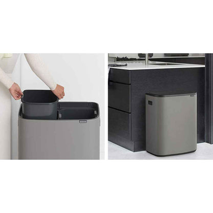 brabantia ブラバンシア ゴミ箱 BO タッチビン 2X30L ふた付き ミネラルコンクリートグレー