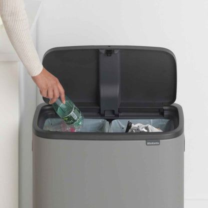 brabantia ブラバンシア ゴミ箱 BO タッチビン 2X30L ふた付き ミネラルコンクリートグレー