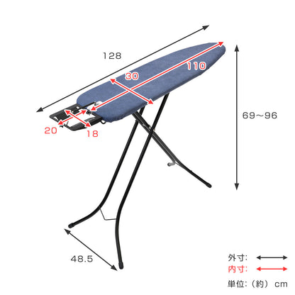 brabantia アイロン台 コンパクト デニムブルー