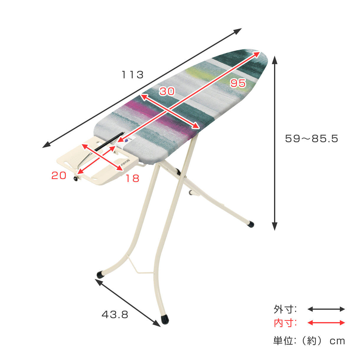 brabantia アイロン台 コンパクト モーニングブリーズ