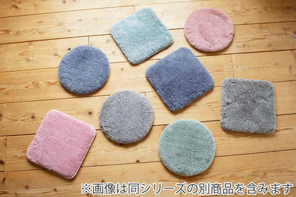 &NE チェアパッド 低反発シャギーチェアパッド Pale 四角