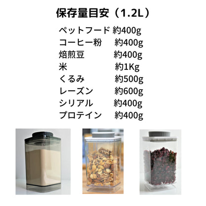 ANKOMN 保存容器 1.2L 密閉保存容器 エバーロック グレー UVカット