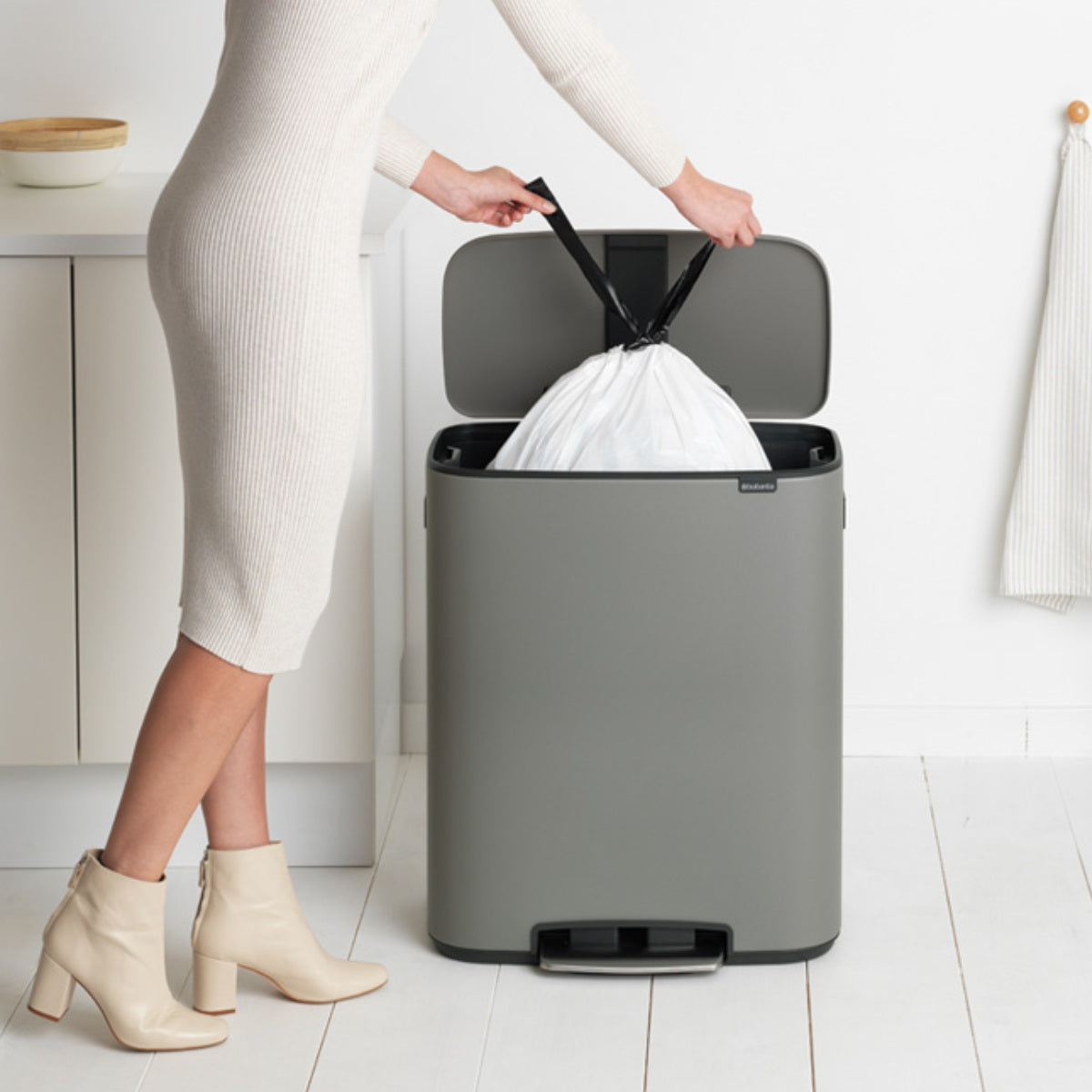 brabantia ゴミ箱 60L Bo Pedal Bin グレー ブラバンシア