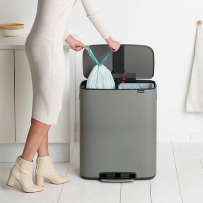 brabantia ゴミ箱 2X30L Bo Pedal Bin ステンレス グレー