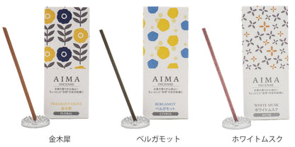 AIMA お香 15本入 香立て入 リラックス