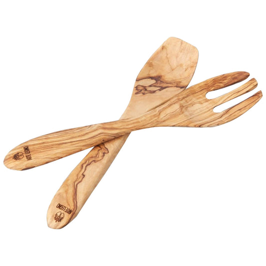 Arte Legno サラダサーバー 28cm オリーブウッド 天然木