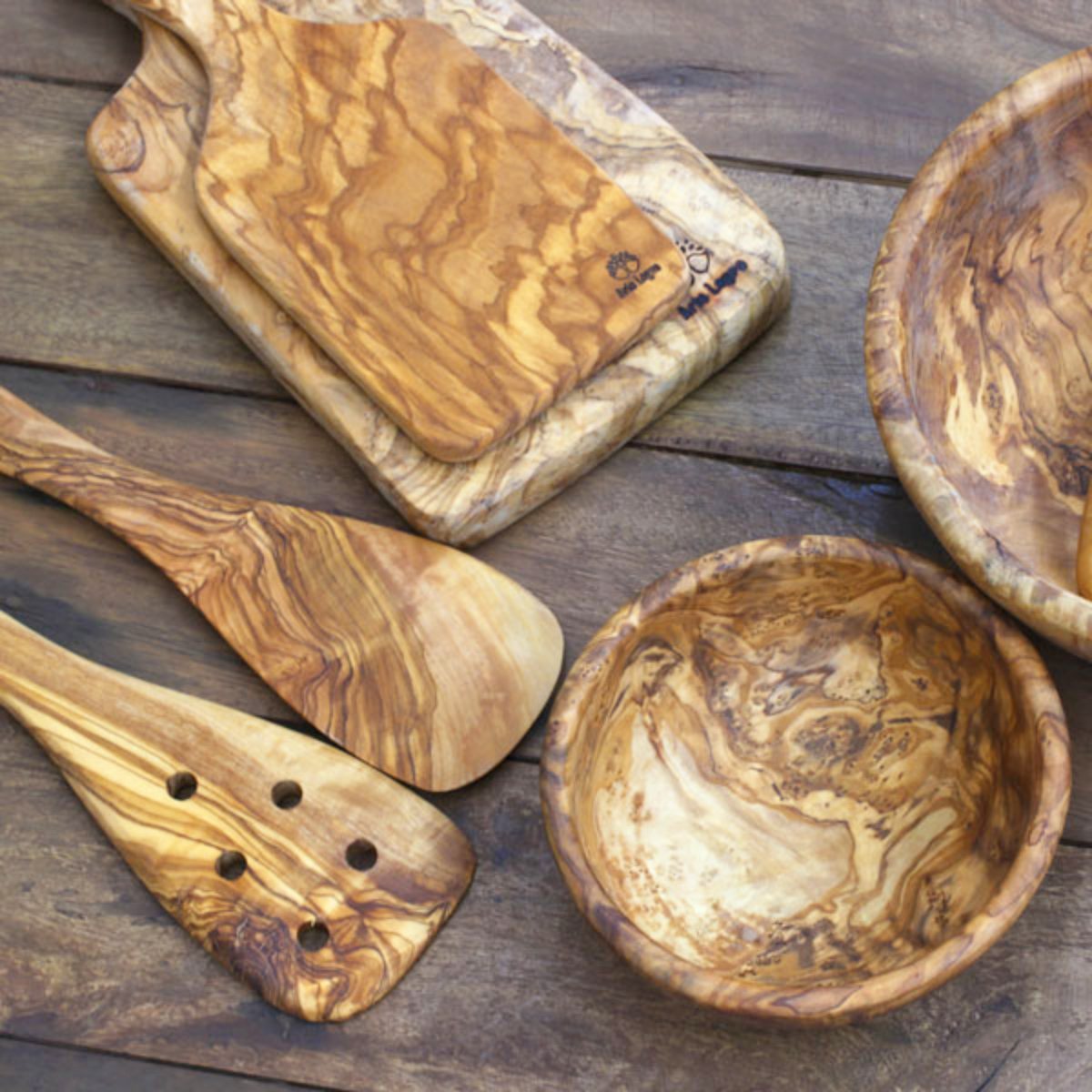 Arte Legno ボウル 22cm オリーブウッド 天然木